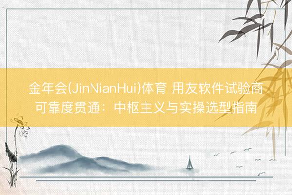 金年会(JinNianHui)体育 用友软件试验商可靠度贯通：中枢主义与实操选型指南