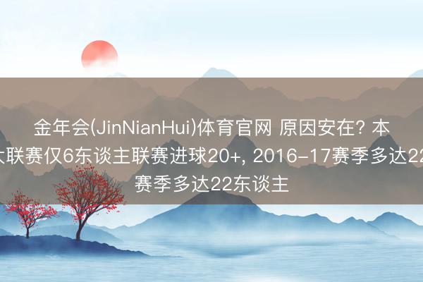 金年会(JinNianHui)体育官网 原因安在? 本赛季5大联赛仅6东谈主联赛进球20+， 2016-17赛季多达22东谈主