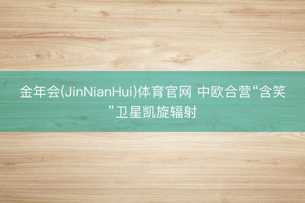 金年会(JinNianHui)体育官网 中欧合营“含笑”卫星凯旋辐射