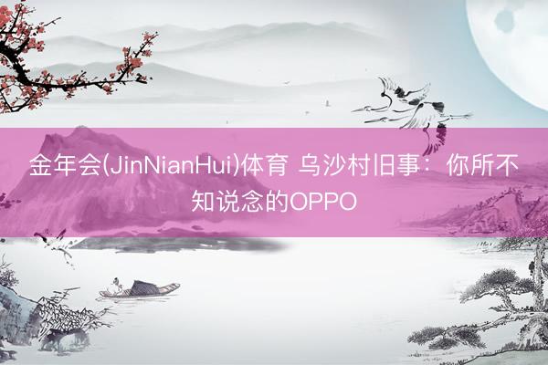 金年会(JinNianHui)体育 乌沙村旧事：你所不知说念的OPPO