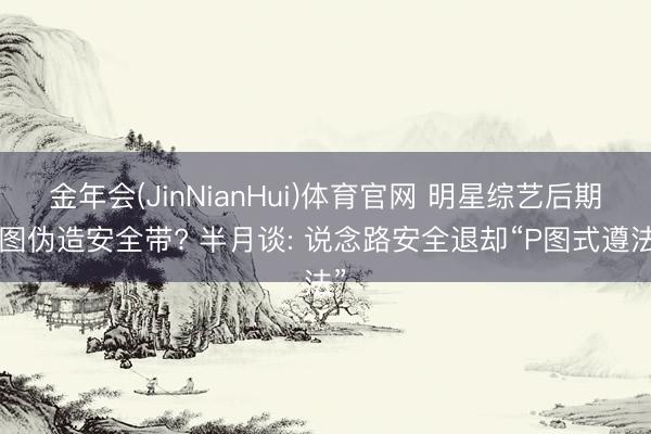 金年会(JinNianHui)体育官网 明星综艺后期P图伪造安全带? 半月谈: 说念路安全退却“P图式遵法”